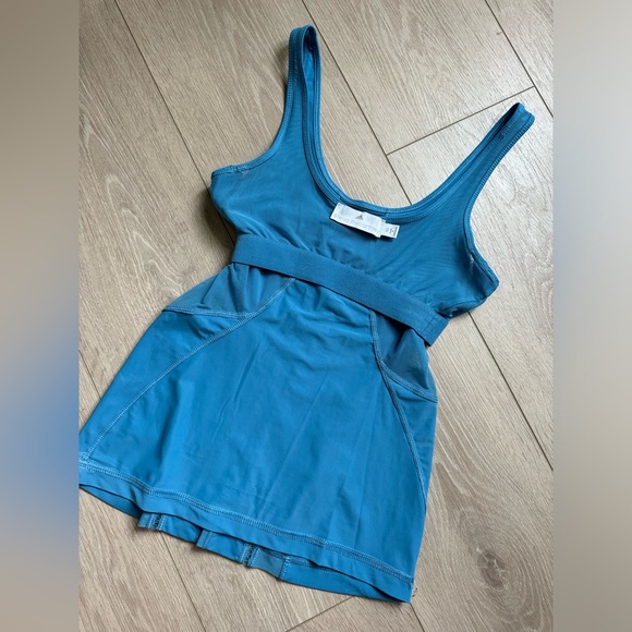 ADIDAS STELLA MCCARTNEY Sport Mesh Tank Top Blue XS PRELOVED - Picture 7 of 9